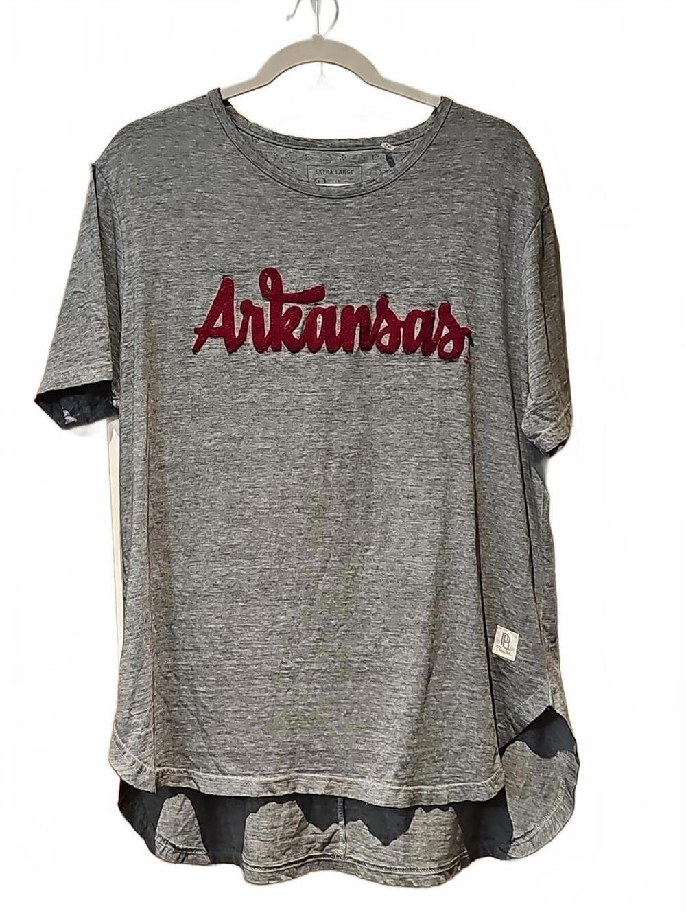 Arkansas Razorbacks Tunic T-shirt Sz XL Pressbox Patch Letters